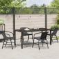 Preview: 5-teiliges Garten-Esszimmer-Set Schwarz Poly-Rattan