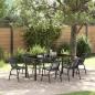 Preview: ARDEBO.de - 7-teilige Garten-Essgruppe Schwarzes Poly-Rattan