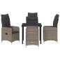 Preview: 5-teiliges Gartendining-Set mit Kissen Grau Poly-Rattan