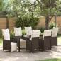 Preview: ARDEBO.de - Garten Essgruppe 7 stk. Braun Poly-Rattan