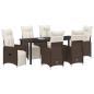 Preview: Garten Essgruppe 7 stk. Braun Poly-Rattan