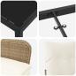 Preview: 3-teiliges Garten-Dining-Set mit Kissen Beige Poly-Rattan