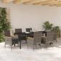 Preview: Garten Essgruppe 7 stk. Grau Poly-Rattan