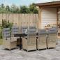 Preview: Garten Essgruppe 9 stk. Beige Poly-Rattan