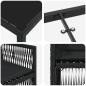 Preview: ARDEBO.de - 5-teiliges Garten Essgruppe mit Kissen Schwarz Poly Rattan, Gartentisch Schwarz 140x80x73 cm Temperglas