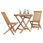 Preview: 3-teiliges faltbares Gartenbistro Set aus massivem Akazienholz