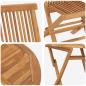 Preview: 3-teiliges faltbares Gartenbistro Set aus massivem Akazienholz