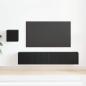 Preview: 4-teiliges TV-Schrank Set Schwarz Eiche Holzwerkstoff, Wandmontierter TV-Schrank in Schwarz Eiche - 30,5 x 30 x 30 cm, Schwarzer Eiche TV-Stand 80x30x30 cm aus Holzwerkstoff, TV-Wandschränke (Set aus 2) - Schwarz Eiche, 80x30x30 cm, aus Holzwerkstoff