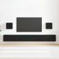 Preview: 7-teiliges TV-Schrank Set Schwarz Eiche Holzwerkstoff, TV Wandschränke (Set von 2) - Schwarz Eiche, 80x30x30 cm, aus Holzwerkstoff, Schwarzer Eichen Wandmontierter TV-Schrank 100x30x30 cm aus Holzwerkstoff, Wandmontierte TV-Schränke 2 Stück Schwarz Eiche 