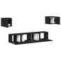 Preview: 6-teilige TV-Schrank-Set Schwarzer Eichenholz, TV-Wand-Schränke (Set von 2) - Schwarzer Eichenholz, 80x30x30 cm, aus Holzmaterial hergestellt, Wandmontierte TV-Schränke 2 Stück Schwarzer Eichenholz 30.5x30x30 cm