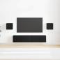 Preview: 6-teilige TV-Schrank-Set Schwarzer Eichenholz, TV-Wand-Schränke (Set von 2) - Schwarzer Eichenholz, 80x30x30 cm, aus Holzmaterial hergestellt, Wandmontierte TV-Schränke 2 Stück Schwarzer Eichenholz 30.5x30x30 cm
