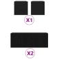 Preview: 6-teilige TV-Schrank-Set Schwarzer Eichenholz, TV-Wand-Schränke (Set von 2) - Schwarzer Eichenholz, 80x30x30 cm, aus Holzmaterial hergestellt, Wandmontierte TV-Schränke 2 Stück Schwarzer Eichenholz 30.5x30x30 cm