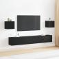 Preview: ARDEBO.de - 6-teiliges TV Schrank Set wandmontiert Schwarze Eiche Konstruiertes Holz, Wandmontierte TV Schränke 2 Stück Schwarze Eiche 30,5x30x30 cm, Schwarzer Eichen Wandmontierter TV Schrank 100x30x30 cm Aus Konstruiertem Holz