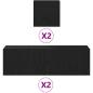 Preview: 6-teiliges TV Schrank Set wandmontiert Schwarze Eiche Konstruiertes Holz, Wandmontierte TV Schränke 2 Stück Schwarze Eiche 30,5x30x30 cm, Schwarzer Eichen Wandmontierter TV Schrank 100x30x30 cm Aus Konstruiertem Holz