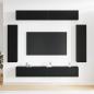 Preview: 8-teiliges wandmontiertes TV-Schrankset in Schwarz Eiche aus Holzwerkstoff, wandmontierte TV-Schränke - 2 Stück Schwarz Eiche, 30,5x30x90 cm, aus Holzwerkstoff, wandmontierte TV-Schränke 2 Stück Schwarz Eiche 30,5x30x30 cm, schwarzer Eiche wandmontierter 