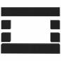 Preview: 6-teilige TV-Schränke Set Wandmontiert Schwarze Eiche Spanholz, Wandmontierte TV-Schränke 2 Stück Schwarze Eiche 30,5x30x30 cm, Schwarze Eiche Wandmontierter TV-Schrank 100x30x30 cm aus Spanholz
