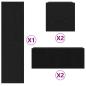 Preview: 6-teiliges TV-Schrank-Set Schwarze Eiche Holzwerkstoff, Wandmontierte TV-Schränke 2 Stück Schwarze Eiche 30,5x30x30 cm, TV-Schrank Schwarze Eiche 30,5x30x110 cm Holzwerkstoff, Schwarzer Eichen-Wand-TV-Schrank 100x30x30 cm aus Holzwerkstoff