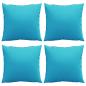 Preview: Scatter Kissen 4 Stk Türkis 40x40 cm Stoff