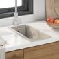 Preview: ARDEBO.de - Küchenwaschbecken mit Überlauf Beige Granit