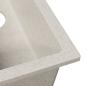 Preview: Küchenwaschbecken mit Überlauf Beige Granit