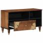 Preview: Medien-Schrank Honigbraun Massives Mango-Holz, Holzwerkstoff