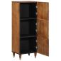 Preview: Highboard Honigbraun mit goldenen Akzenten Massivholz Mango