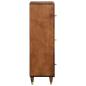 Preview: Highboard Honigbraun mit goldenen Akzenten Massivholz Mango
