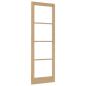 Preview: Innentür mit Glas "ORKDAL" 78x232x4 cm Massivholz Kiefer