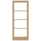 Preview: Innentür mit Glas "ORKDAL" 83x202x4 cm Massivholz Kiefer