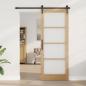 Preview: ARDEBO.de - Innentür mit Glas "ORKDAL" 83x211x4 cm Massivholz Kiefer