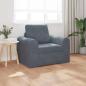 Preview: ARDEBO.de - Boden-Schlafsofa 2-in-1 Dunkelgrau 98x71x83 cm Samt