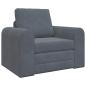 Preview: Boden-Schlafsofa 2-in-1 Dunkelgrau 98x71x83 cm Samt