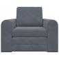 Preview: Boden-Schlafsofa 2-in-1 Dunkelgrau 98x71x83 cm Samt