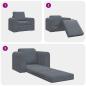 Preview: Boden-Schlafsofa 2-in-1 Dunkelgrau 98x71x83 cm Samt