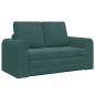 Preview: ARDEBO.de - Boden Sofa Bett 2-in-1 Dunkelgrün 148x71x83 cm Samt