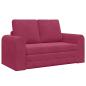 Preview: ARDEBO.de - Boden-Sofa-Bett 2-in-1 Burgunderrot 148x71x83 cm Samt