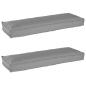Preview: ARDEBO.de - Palettenkissen für Bank 2 Stück Grau 120x40x8 cm Oxford Stoff