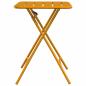Preview: Gartentisch Klappbar Senfgelb 55x55x73 cm Stahl