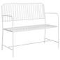 Preview: Bank Weiß Metall 103,5 x 51,5 x 90 cm Langlebig Gartenbank