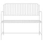 Preview: Bank Weiß Metall 103,5 x 51,5 x 90 cm Langlebig Gartenbank
