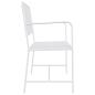 Preview: Bank Weiß Metall 103,5 x 51,5 x 90 cm Langlebig Gartenbank