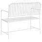 Preview: Bank Weiß Metall 103,5 x 51,5 x 90 cm Langlebig Gartenbank