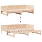 Preview: Ausziehbares Tagesbett 90x200 cm Massivholz Kiefer