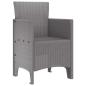Preview: Gartenstühle 4 Stk. Hellgrau Poly Rattan