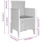 Preview: Gartenstühle 4 Stk. Hellgrau Poly Rattan