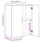 Preview: Büroschrank Schwarze Eiche 60x32x77.5 cm Holzwerkstoff