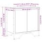 Preview: Waschbecken-Schrank Schwarze Eiche 60x35x60 cm Furniertes Holz