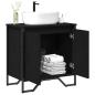Preview: Waschbecken-Schrank Schwarze Eiche 60x35x60 cm Furniertes Holz