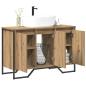 Preview: Waschbeckenschrank Eiche 91x35x60 cm Holzwerkstoff