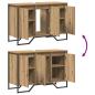 Preview: Waschbeckenschrank Eiche 91x35x60 cm Holzwerkstoff